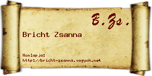Bricht Zsanna névjegykártya